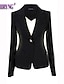 preiswerte Damen Blazers &amp; Anzugjacken-Women&#039;s Casual/Work Medium Long Sleeve Regular Blazer (Polyester/Cotton Blends)