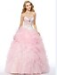 cheap Evening Dresses-Formal Evening Dress - Candy Pink Plus Sizes / Petite A-line Sweetheart Floor-length Organza