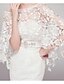 cheap Wraps &amp; Shawls-Sleeveless Capelets Lace Wedding / Party Evening Wedding  Wraps With Lace