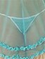 olcso Női háló- és szabadidőruházat-Női Hálóingek és köpenyek Ultra szexi Hálóruha Kollázs Kék S M L / Csipke
