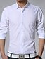 tanie Koszule męskie-Męskie Koszula Koszule eleganckie Solidne kolory Kołnierzyk klasyczny Biały Czarny Fioletowy Arbuzowy Zieleń wojskowa Długi rękaw Codzienny Praca Podstawowy Szczupła Najfatalniejszy Biznes