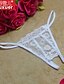 cheap Panties-Women&#039;s Lace Lace / Cotton Erotic Ultra Sexy Panty Floral Low Waist White Red Pink One-Size