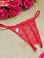 cheap Panties-Women&#039;s Lace Lace / Cotton Erotic Ultra Sexy Panty Floral Low Waist White Red Pink One-Size