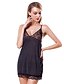 cheap Sexy Lingerie-Women&#039;s Chemises &amp; Gowns Lace Lingerie Ultra Sexy Nightwear Solid Colored Black S M L