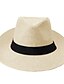 Χαμηλού Κόστους Ανδρικά καπέλα-Γιούνισεξ Μονόχρωμο Βίντατζ Ρεπούμπλικα / Ψάθινο καπέλο / Καλοκαίρι