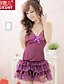 cheap Sexy Lingerie-Women&#039;s Ultra Sexy Nightwear - Cotton Solid Colored Black / Purple