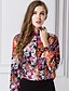 cheap Women&#039;s Blouses &amp; Shirts-Floral Blouse Simple Formal Screen Color