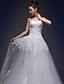 cheap Wedding Dresses-Hall Wedding Dresses A-Line Sweetheart Sleeveless Chapel Train Lace Bridal Gowns With Appliques 2023 Summer Wedding Party, Women&#039;s Clothing