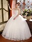 cheap Wedding Dresses-Ball Gown Strapless Floor Length Lace / Satin / Tulle Made-To-Measure Wedding Dresses with by