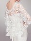 cheap Wraps &amp; Shawls-Sleeveless Capelets Lace Wedding / Party Evening Wedding  Wraps With Lace