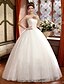 cheap Wedding Dresses-Ball Gown Strapless Floor Length Lace / Satin / Tulle Made-To-Measure Wedding Dresses with by