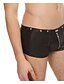 preiswerte Exotische Herrenunterwäsche-Herrn Sexy Kurze Boxershorts Solide Niedrige Taillenlinie Weiß Schwarz Rot M L XL