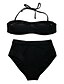 cheap Women&#039;s Swimwear &amp; Bikinis-Women&#039;s Swimwear Bikini Tankini Swimsuit Solid Colored Black Halter Neck Bathing Suits Solid