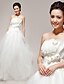 cheap Wedding Dresses-Wedding Dresses Strapless Sleeveless Floor Length Organza Bridal Gowns With Flower 2023 Summer Wedding Party, Women&#039;s Clothing