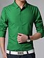 economico Camicie eleganti da uomo-Per uomo Camicia Camicie Tinta unita Colletto classico Bianco Nero Viola Anguria Verde militare Manica lunga Giornaliero Ufficio Di base Taglia piccola Top Lavoro