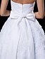 cheap Wedding Dresses-Ball Gown Sweetheart Neckline Knee Length Lace / Taffeta Made-To-Measure Wedding Dresses with Bowknot / Sash / Ribbon / Ruched by LAN TING BRIDE® / Little White Dress