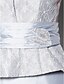 Χαμηλού Κόστους Φορέματα για τη Μητέρα της Νύφης-Ίσια Γραμμή Με Κόσμημα Μέχρι το γόνατο Δαντέλα / Ταφτάς Φόρεμα Μητέρας της Νύφης με Χάντρες / Ζώνη / Κορδέλα με LAN TING BRIDE®