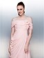 cheap Special Occasion Dresses-A-Line Off Shoulder Court Train Chiffon Dress with Buttons / Side Draping / Split Front by TS Couture®