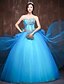 cheap Evening Dresses-Ball Gown Dress Formal Evening Floor Length Sweetheart Satin with Bow(s) Crystals Ruffles 2024