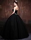 cheap Evening Dresses-Ball Gown Sweetheart Neckline Floor Length Polyester / Lace / Satin Lace Up Formal Evening Dress with Crystals by LAN TING Express