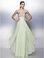 cheap Prom Dresses-A-Line Sweetheart Neckline Floor Length Chiffon Open Back Prom / Formal Evening Dress with Beading / Sequin / Crystals by TS Couture®