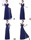 cheap Bridesmaid Dresses-A-Line Straps / One Shoulder / Halter Neck Floor Length Chiffon Bridesmaid Dress with Sash / Ribbon / Pleats / Flower / Convertible Dress