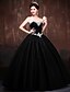 cheap Evening Dresses-Ball Gown Sweetheart Neckline Floor Length Polyester / Lace / Satin Lace Up Formal Evening Dress with Crystals by LAN TING Express