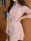 cheap Mini Dresses-Women&#039;s summer dress pink chiffon dress shirt Long in the han edition cultivate one&#039;s morality waist shirt skirt