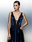 cheap Special Occasion Dresses-A-Line Beautiful Back Holiday Cocktail Party Prom Dress Plunging Neck Sleeveless Floor Length Tulle with Sash / Ribbon