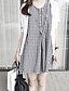 cheap Outlets-Women&#039;s Classic &amp; Timeless Cotton Loose Dress - Check Vintage Style Mini