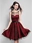 cheap Special Occasion Dresses-A-Line / Fit &amp; Flare Illusion Neck Knee Length Satin / Tulle Dress with Sash / Ribbon by TS Couture®