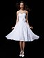 cheap Wedding Dresses-Ball Gown Sweetheart Neckline Knee Length Lace / Taffeta Made-To-Measure Wedding Dresses with Bowknot / Sash / Ribbon / Ruched by LAN TING BRIDE® / Little White Dress