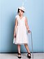 cheap Junior Bridesmaid Dresses-A-Line V Neck Knee Length Tulle Junior Bridesmaid Dress with Sash / Ribbon / Bow(s) / Criss Cross