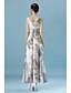 cheap Women&#039;s Dresses-Women&#039;s V-neck Sexy/Beach/Casual/Print/Party/Maxi Micro-elastic Sleeveless Maxi Dress (Chiffon)