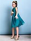 cheap Junior Bridesmaid Dresses-A-Line Knee Length Junior Bridesmaid Dress Chiffon Sleeveless Jewel Neck with Sequin / Natural