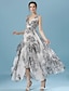 cheap Women&#039;s Dresses-Women&#039;s V-neck Sexy/Beach/Casual/Print/Party/Maxi Micro-elastic Sleeveless Maxi Dress (Chiffon)