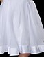 levne Svatební šaty-A-Linie Bateau Neck Ke kolenům Organza / Satén Svatební šaty vyrobené na míru s Mašle / Šerpa / Stuha podle LAN TING BRIDE®