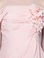 cheap Special Occasion Dresses-A-Line Off Shoulder Court Train Chiffon Dress with Buttons / Side Draping / Split Front by TS Couture®