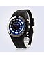 זול שעוני ספורט-בגדי ריקוד גברים שעוני ספורט דיגיטלי דמוי עור מרופד שחור LED אנלוגי שחור
