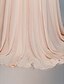 abordables Robes de bal de promo-Trapèze Fête scolaire robe ceremonie Robe Sans Bretelles Traîne Brosse Mousseline de soie avec Ceinture / Ruban Billes 2020