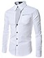 billiga Businessskjortor för män-herrskjorta klänning skjorta enfärgad klassisk krage vin vit svart grå marinblå långärmad plus size dagliga toppar / vår / höst