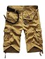 זול מכנסיים קצרים-בגדי ריקוד גברים מכנסי מטען שורטים קפלים רגל ישרה להסוות באורך הברך יומי כותנה פעיל פאנק &amp; גותיות שחור ירוק מיקרו-אלסטי / קיץ / צבאי