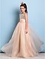 cheap Junior Bridesmaid Dresses-A-Line Floor Length Junior Bridesmaid Dress Organza Sleeveless Jewel Neck with Sash / Ribbon 2022 / Natural