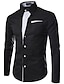 cheap Men&#039;s Dress Shirts-Men&#039;s Shirt Dress Shirt Solid Colored Classic Collar Wine White Black Gray Navy Blue Long Sleeve Plus Size Daily Tops / Spring / Fall