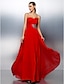 Χαμηλού Κόστους Φορέματα ειδικών περιστάσεων-Γραμμή Α Καρδιά Ουρά Σιφόν Ανοικτή Πλάτη Χοροεσπερίδα / Επίσημο Βραδινό Φόρεμα με Χάντρες / Χιαστί / Πιασίματα με TS Couture®