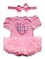 お買い得  ドレス-赤ちゃん 女の子 フラワー コットン ドレス 夏 フローラル レッド ピンク