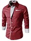 ieftine Bluze Bărbați-Bărbați Cămașă Clasic &amp; Fără Vârstă - Culoare Mixtă Stl Roșu Vin