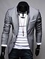 cheap Men&#039;s Trench Coat-Men&#039;s Daily Spring / Fall Regular Blazer, Solid Colored Notch Lapel Long Sleeve Cotton Black / Gray / Red L / XL / XXL