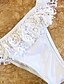 baratos Bikini-Mulheres Biquíni roupa de banho Branco Roupa de Banho Fatos de banho Floral / 2 Peças