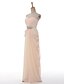 cheap Evening Dresses-A-Line Strapless Floor Length Chiffon Prom Formal Evening Military Ball Wedding Party Dress with Beading